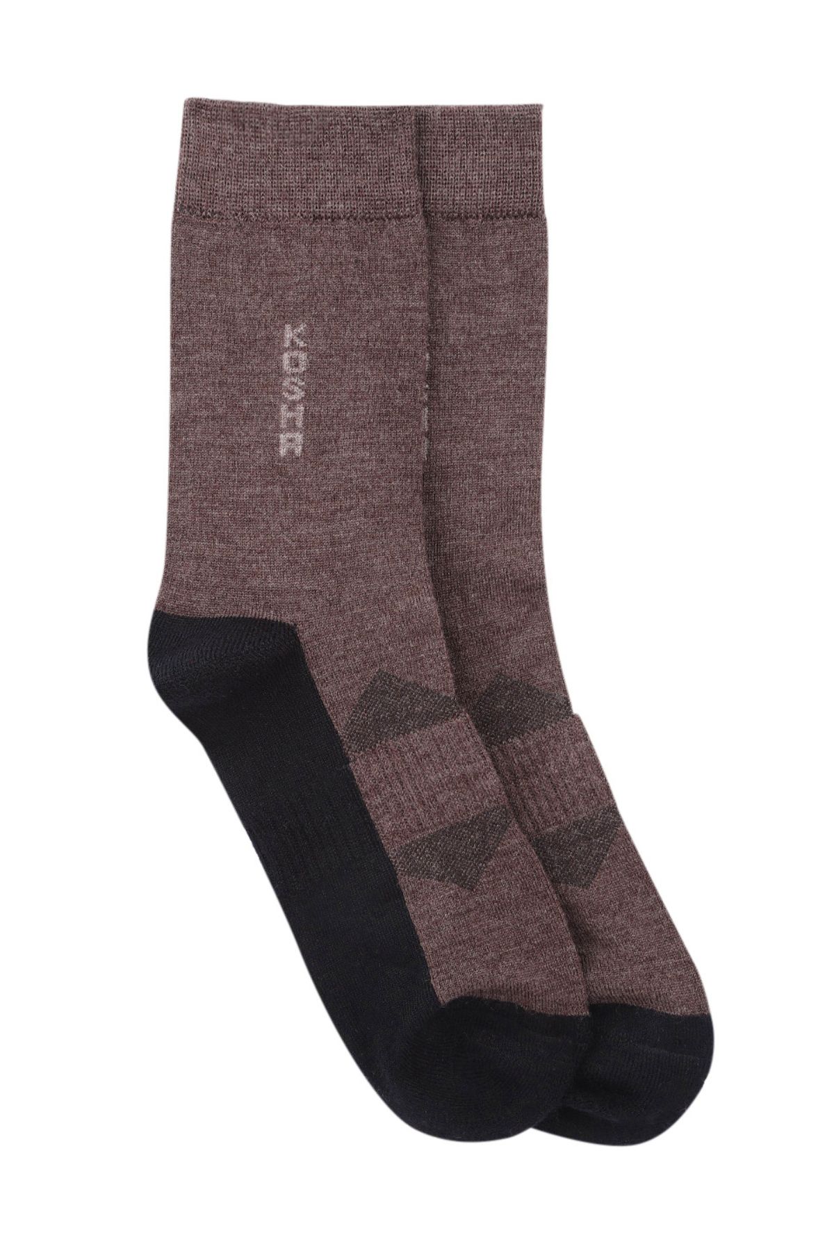Cushioned Merino Wool Brown-Black Regular Socks | Men